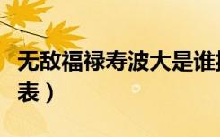 无敌福禄寿波大是谁扮演的（无敌福禄寿演员表）