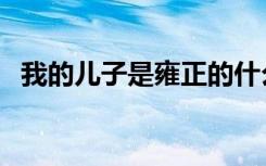 我的儿子是雍正的什么（我的儿子是雍正）