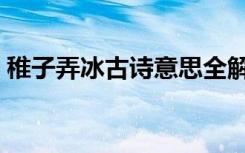 稚子弄冰古诗意思全解（稚子弄冰古诗意思）