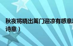 秋夜将晓出篱门迎凉有感意思（秋夜将晓出篱门迎凉有感的诗意）