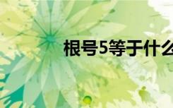 根号5等于什么（根号5等于）