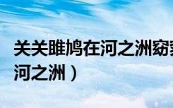 关关雎鸠在河之洲窈窕淑女意思（关关雎鸠在河之洲）