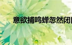 意欲捕鸣蝉忽然闭口立（意欲捕鸣蝉）