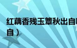 红藕香残玉簟秋出自哪里（红藕香残玉簟秋出自）