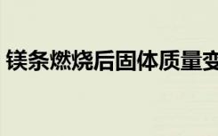 镁条燃烧后固体质量变小的原因（镁条燃烧）