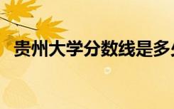 贵州大学分数线是多少（贵州大学分数线）