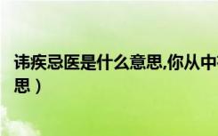 讳疾忌医是什么意思,你从中有什么道理（讳疾忌医是什么意思）