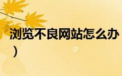 浏览不良网站怎么办（浏览不良网站怎么补救）