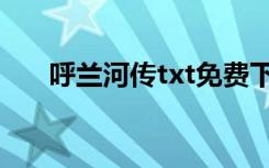 呼兰河传txt免费下载（呼兰河传txt）