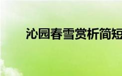 沁园春雪赏析简短（沁园春 雪赏析）