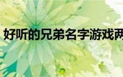 好听的兄弟名字游戏两人（好听的兄弟名字）