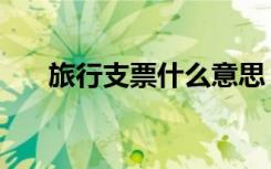 旅行支票什么意思（旅行支票怎么用）