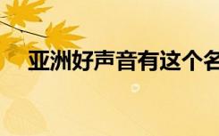 亚洲好声音有这个名字吗（亚洲好声音）