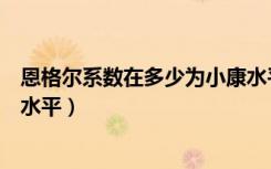恩格尔系数在多少为小康水平啊（恩格尔系数在多少为小康水平）