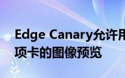 Edge Canary允许用户通过隐藏标志启用选项卡的图像预览