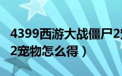 4399西游大战僵尸2宠物精气（西游大战僵尸2宠物怎么得）