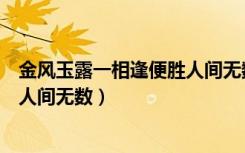 金风玉露一相逢便胜人间无数意思（金风玉露一相逢便胜却人间无数）