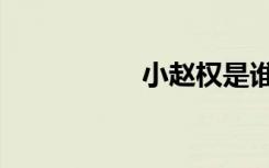 小赵权是谁（小赵权）
