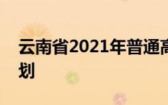 云南省2021年普通高校招生高职专项招生计划