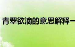 青翠欲滴的意思解释一下（青翠欲滴的意思）