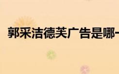 郭采洁德芙广告是哪一年的（郭采洁 德芙）