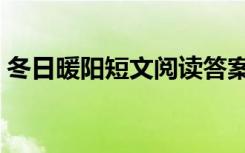 冬日暖阳短文阅读答案（冬日暖阳阅读答案）