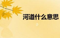 河道什么意思（河道的意思）