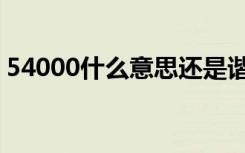54000什么意思还是谐音（54000什么意思）