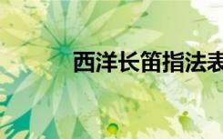 西洋长笛指法表（长笛指法表）