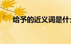 给予的近义词是什么（给予的近义词）