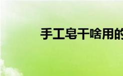 手工皂干啥用的（蓁蓁手工皂）