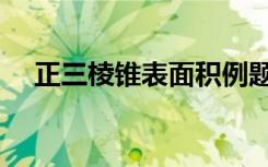 正三棱锥表面积例题（正三棱锥表面积）