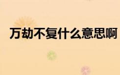 万劫不复什么意思啊（万劫不复什么意思）