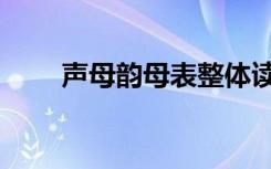 声母韵母表整体读音（生母韵母表）