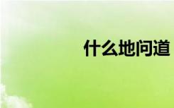 什么地问道（什么地问）