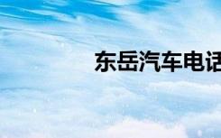 东岳汽车电话（东岳汽车）