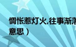 惆怅惹灯火,往事渐落寞什么意思（落寞什么意思）