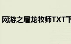 网游之屠龙牧师TXT下载（网游之屠龙牧师）