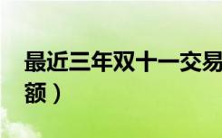 最近三年双十一交易额（2013年双十一交易额）
