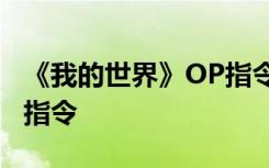 《我的世界》OP指令大全 我的世界中有哪些指令
