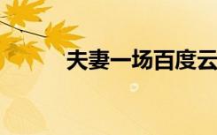 夫妻一场百度云（夫妻一场txt）