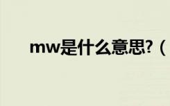 mw是什么意思?（MWX是什么意思）