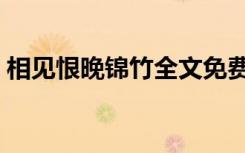 相见恨晚锦竹全文免费阅读（相见恨晚锦竹）
