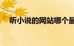 听小说的网站哪个最好（听小说的网站）