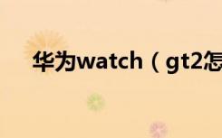 华为watch（gt2怎么设置太空人表盘）
