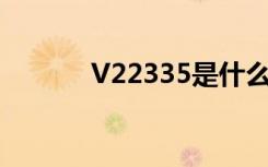 V22335是什么意思（v2233）