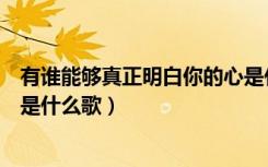 有谁能够真正明白你的心是什么歌（有谁能真正明白你的心是什么歌）