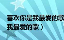喜欢你是我最爱的歌是什么意思?（喜欢你是我最爱的歌）