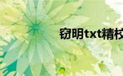 窃明txt精校（窃明txt）