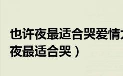 也许夜最适合哭爱情太多盲目是什么歌（也许夜最适合哭）